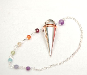 หินกึ่งมีค่าหัตถกรรมElegant Witchอุปกรณ์Roseไม้ยาวกรวยChakra Cabs Chakraโซ่ลูกตุ้ม - Product Image 4