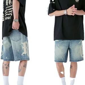 Unisex High Quality Straight Denim <b>Shorts</b> Trending New Design Custom Embroidery Solid <b>Pattern</b> Print Casual Sizes for <b>Men</b> - Product Image 1