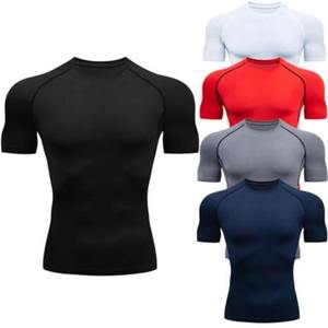 T-shirt sportif pour homme, bleu marine, col rond, manches courtes, séchage rapide, respirant, coupe classique, tricoté 100% coton, couleur unie, 320g - Product Image 5