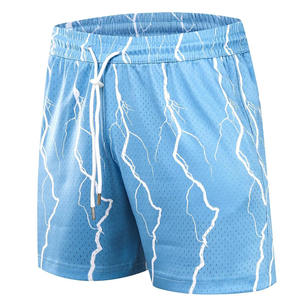 Pantalones Cortos de Baloncesto Personalizados 100% Poliéster, Tela de Lona Media Transpirable, Ecológicos, Casuales de Verano, con Entrepierna de 5 Pulgadas, Pantalones Cortos de Malla para Hombre - Product Image 3