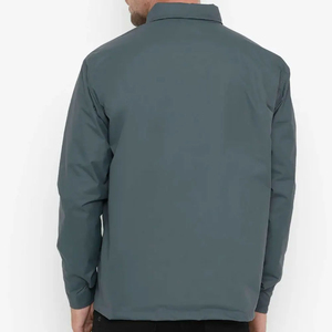 Men's Windproof Rain Jacket Solid Color Zipper Closure Turn-down Collar Polyester Sporty Style Autumn Wear Eco-Friendly - Product Image 2