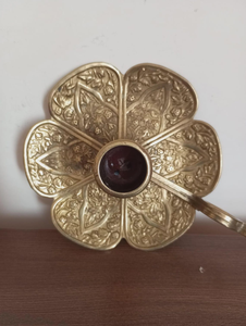 Vintage Solid <b>Brass</b> Chamber Candlestick <b>Holder</b> With Finger Loop Heavy <b>Brass</b> Chamberstick Portable Taper <b>Candle</b> <b>Holder</b> - Product Image 5