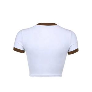 Meilleurs t-shirts courts pour femmes en coton/fibre de bambou, couleurs attrayantes, nouveaux modèles très vendus, t-shirts courts pour femmes imprimés en sérigraphie - Product Image 5