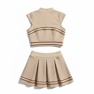 Nouveaux uniformes de cheerleading professionnels, tenues de cheerleader personnalisées à col en V sans manches, vêtements de sport pour l'esprit d'équipe - Product Image 3