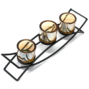 Nouveau design 2026 – Support mural moderne en métal et verre pour bougies, idéal pour mariages, événements festifs et décoration intérieure de table. - Product Image 2