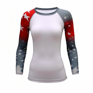 เสื้อรัดกล้ามเนื้อแขนยาวพิมพ์ลายแบบรีดร้อนสำหรับผู้ชาย คอลเลคชั่นขายส่งปี 2024 สำหรับออกกำลังกาย MMA  โลโก้ด้านหน้า ออกแบบเองได้ แห้งเร็ว ผลิตจากโพลีเอสเตอร์ 100% - Product Image 3