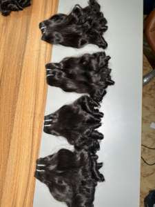 Extensiones de Cabello Natural Remy con Ondas Naturales, Cabello Humano Virgen de Templo Indio Sin Procesar, Paquetes Doblemente Seleccionados: no es un modelo permanente - Product Image 3