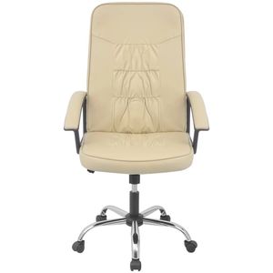 26.4\"x27.6\" <b>Cream</b> <b>Cream</b> Artificial Leather <b>Office</b> <b>Chair</b> - Product Image 2