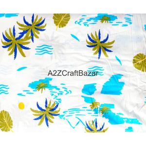 Tela Ecológica, Transpirable, Ligera, de Secado Rápido, 100% Algodón, Diseño Floral con Estampado a Mano Indio, Estilo Cruzado para Niñas - Product Image 6