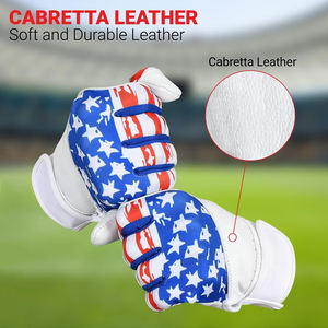 Gants de baseball légers, souples et durables, en cuir antidérapant, avec trous d'aération, double couture, pour jeunes joueurs de softball. - Product Image 5