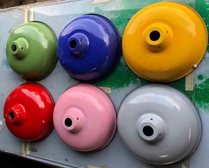 โคมไฟโลหะทรงกลมสีฟ้าเคลือบสีสำหรับตกแต่งบ้านสไตล์โมเดิร์นอุปกรณ์เสริมไฟแขวนเพดาน - Product Image 4