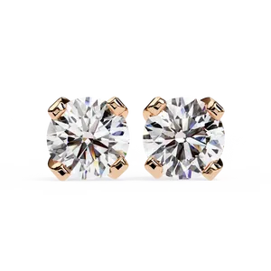Boucles d'oreilles solitaires pour femmes en or massif 18 carats avec diamant de laboratoire rond brillant de 1,5 carat, à tige, paire - Product Image 5