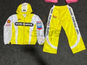 Multi Color Baggy Fitted Oversized Nylon Shell <b>Waterproof</b> Hoodie Jacket and Pant Jogger Suit Windbreaker Tracksuit <b>Set</b> Men - Product Image 2