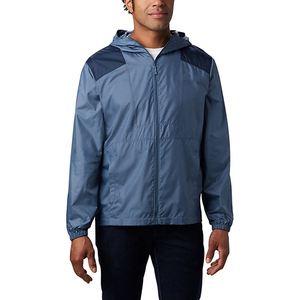 Athletic Outdoor Performance Breathable Canvas <b>Reflective</b> Casual Hooded Style Windbreaker <b>Jacket</b> with Zipper Front for Autumn - Product Image 1
