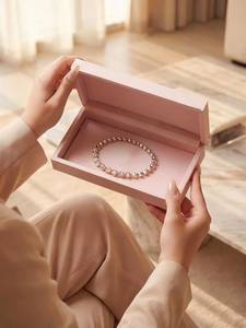 กล่องใส่เครื่องประดับตกแต่งบ้านสไตล์โมเดิร์น ทำมือ ดีไซน์รักษ์โลก รูปทรงสี่เหลี่ยมผืนผ้า ปักลายด้วยลูกปัดฝ้าย  ปรับแต่งขนาดและโลโก้ได้ตามต้องการ - Product Image 3