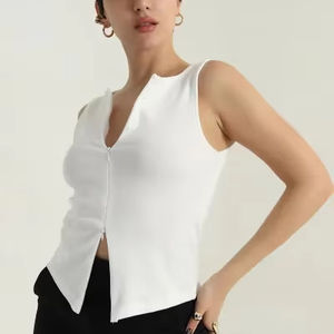 Débardeur femme design mode, débardeur personnalisé sur mesure pour femme, débardeur femme avec logo personnalisé - Product Image 1