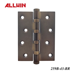 4 "X 3" Acabado en blanco Cierre suave Moderno Cuatro rodamientos de bolas Bisagra a Tope de puerta de latón - Product Image 3