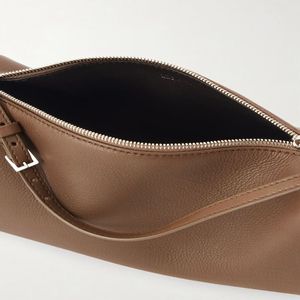 Royaa Women's 90s <b>Small</b> Leather Tote Beige Genuine Leather Luxury Frame Shape Polyester Lining Handcrafted Zipper Closure - Product Image 3