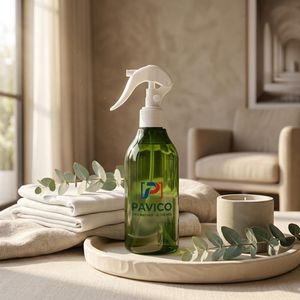 300ml Round PET Plastic Green <b>Spray</b> <b>Bottle</b> with White <b>Trigger</b> Sprayer for Hair Care Cleaning Cosmetic Packaging Vietnam Factory - Product Image 3