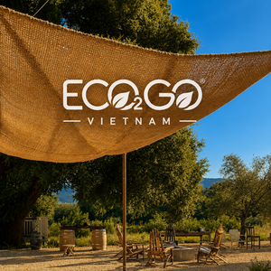 Voile d'ombrage rectangulaire en fibre de coco 100% naturelle avec protection UV pour jardin, pergola, terrasse, fabriquée au Vietnam - Product Image 4