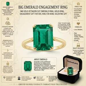 <b>Emerald</b> Cut Princess Cut <b>Emerald</b> Wedding Engagement <b>Ring</b> Sterling <b>Silver</b> Green Gemstone Vintage Elegant Bridal Statement Jewelry - Product Image 2