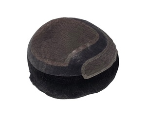 Taz Hair <b>Mens</b> Toupee 100% Human Hair <b>Wig</b> Raw Density 60%-150% Remy Indian Hair Pcs Waterproof Soft Deep Wave - Product Image 6