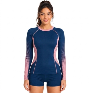 Camiseta de Compresión de Manga Larga para Mujer, Personalizada de Fábrica, con Etiqueta Privada, para Surf, Natación y Buceo - Product Image 1
