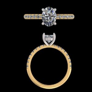 Anillo de Compromiso con Diamante Ovalado de 1.6 Quilates, Oro Sólido de 18k/14k, Anillo de Boda, Joyería Fina de Lujo para Novia, Anillos para Mujer - Product Image 3