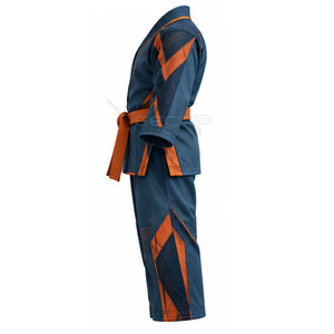 <b>Karate</b> Uniform Cotton Blend Martial Arts Practice Set Long Sleeve Top Loose Fit <b>Trousers</b> for School Training - Product Image 4
