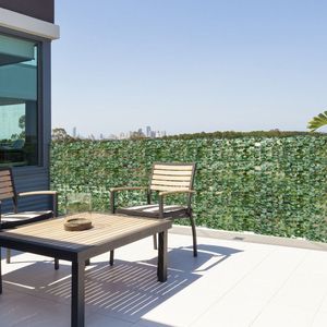 Recinzione per la privacy in PVC con foglie di edera sintetica, protezione UV, alta 180 cm, per interni ed esterni, da parete - Product Image 3