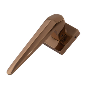Ensemble de poignées de porte à mortaise de luxe en laiton massif, avec rose carrée, finitions noir mat, PVD or rose, or AB, acier inoxydable mat, et quincaillerie de levier de porte intérieur avec serrure - Product Image 6
