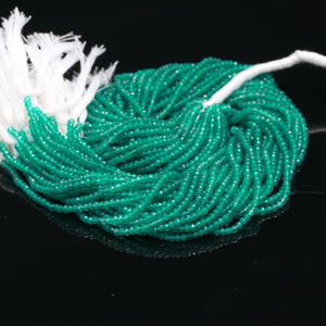 Cuentas de Rondelle facetadas de ónix verde Natural de 3-4 MM para hacer joyas, gemas de ónix verde, piedras preciosas sueltas - Product Image 3