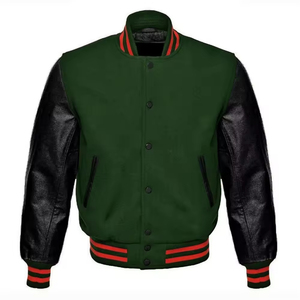 Custom Embroidery Varsity Winter Jacket Bomber Letterman College Baseball Jacket <b>Mens</b> Casual Outerwear - Product Image 1