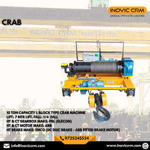 Unité de grue électrique robuste INOVIC CRM pour pont roulant (EOT) |   Chariot de pont roulant à double poutre avec structure métallique - Product Image 4