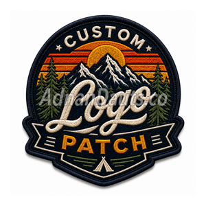 Custom Outdoor <b>Embroidery</b> Patch Manufacturer | Mountain Adventure Embroidered Badge | Premium Iron-On Sew-On Logo Patches - Product Image 1