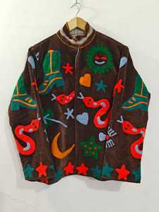Boho Velvet Suzani Embroidery Jacket Women Handmade Floral Ethnic Winter Coat Indian Hand Embroidered Designer Wholesale Factory - Product Image 3