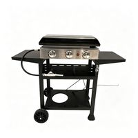 Barbecue à gaz de haute qualité en acier inoxydable avec table latérale pour le camping en plein air, les barbecues, les pique-niques et la maison