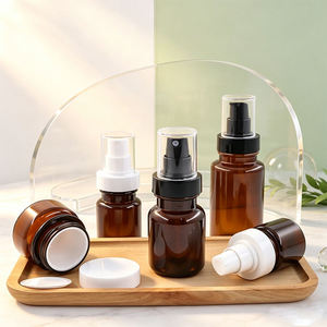 Ensemble de flacons pulvérisateurs et distributeurs de lotion en plastique PET ambré de qualité médicale 30G40ML60ML80ML100ML120ML160ML - Product Image 6
