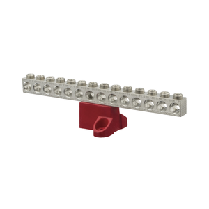 Barra de bus de tierra de distribución de carril Din con terminal de torsión mecánica, enlace neutro de aluminio y cable de alimentación de tamaño de poste personalizado - Product Image 1