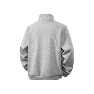 Men's Women's Minimalist Oversized Half Zip Sweatshirt <b>Mock</b> <b>Neck</b> Plain Cotton Custom Streetwear <b>Top</b> - Product Image 2