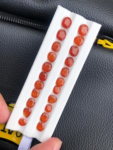 พลอยฟานตาการ์เนตธรรมชาติทรงเหลี่ยม สีส้มใส คุณภาพดี สำหรับทำเครื่องประดับ แหวน จี้ ต่างหู ลูกปัด ส่งออก - Product Image 5