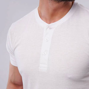 Camiseta Deportiva de Algodón de Secado Rápido de Alta Calidad para Hombre, Ropa Deportiva Informal para Gimnasio, 100% Algodón, Corte Regular, Cuello Redondo, Manga Corta - Product Image 3