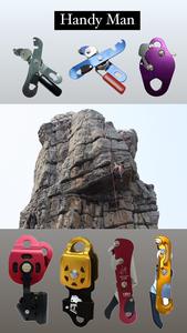 Plaque d'ancrage de gréement d'escalade en alliage d'aluminium anodisé CE 40kN pour emballage en carton à patte moyenne Slackline - Product Image 5