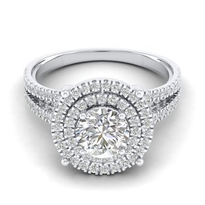 Bagues de fiançailles REYE en argent sterling 925 avec moissanite ronde de 2,08 carats pour femmes, cadeau de mariage original, bijoux - Product Image 5