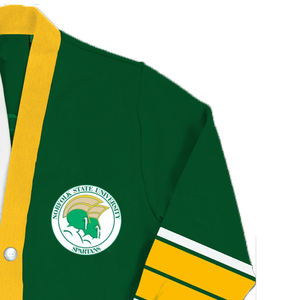 University Green Knitted <b>Cardigan</b> Women V Neck Embroidery Logo Full Sleeve Regular Length Winter 100% Cashmere <b>Cardigan</b> <b>Sweaters</b> - Product Image 5