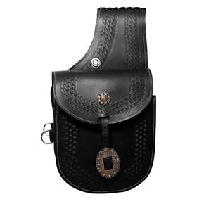 Sacoche en cuir pour selle de cheval western et moto, artisanale, sculptée à la main, 100% cuir de buffle, couleur et logo personnalisables SS - Product Image 1