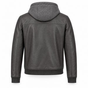 Chaqueta Impermeable con Capucha de Cuero Genuino STITCH MASTER PRO INDUSTRIES para Hombre, Chaqueta de Motociclista, Abrigo Personalizado de Moda Vintage - Product Image 2