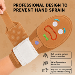 Gant de baseball réglable et réutilisable en tissu non tissé pour jeunes et adultes, avec protection de la paume en forme de bonhomme en pain d'épices, pour le softball - Product Image 6