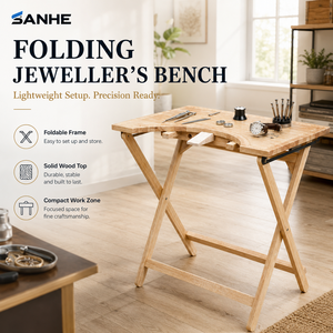 Banc de travail <span class=keywords><strong>en</strong></span> <span class=keywords><strong>bois</strong></span> d'hévéa pour bijoux, <span class=keywords><strong>pliable</strong></span>, <span class=keywords><strong>en</strong></span> <span class=keywords><strong>bois</strong></span> massif, idéal pour la bijouterie <span class=keywords><strong>en</strong></span> argent - Product Image 6