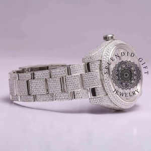 Reloj de Diamantes de Lujo, un Regalo Espléndido, con Movimiento de Cuarzo ETA, Caja de 28 mm, Esfera de Cristal de Zafiro, Correa de Moissanita/Plata, Diseño Discreto - Product Image 4